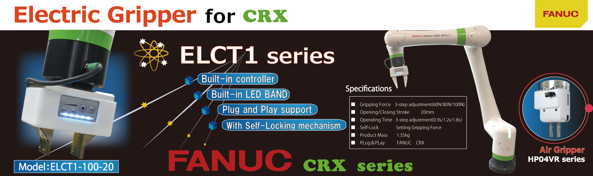 Electric gripper for FANUC CRX series